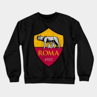 Roma // Faded Style Crest Emblem Design Crewneck Sweatshirt